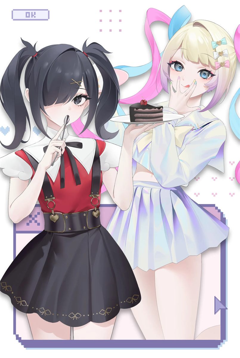 Needy Streamer Overload print: Ame-chan and KAngel